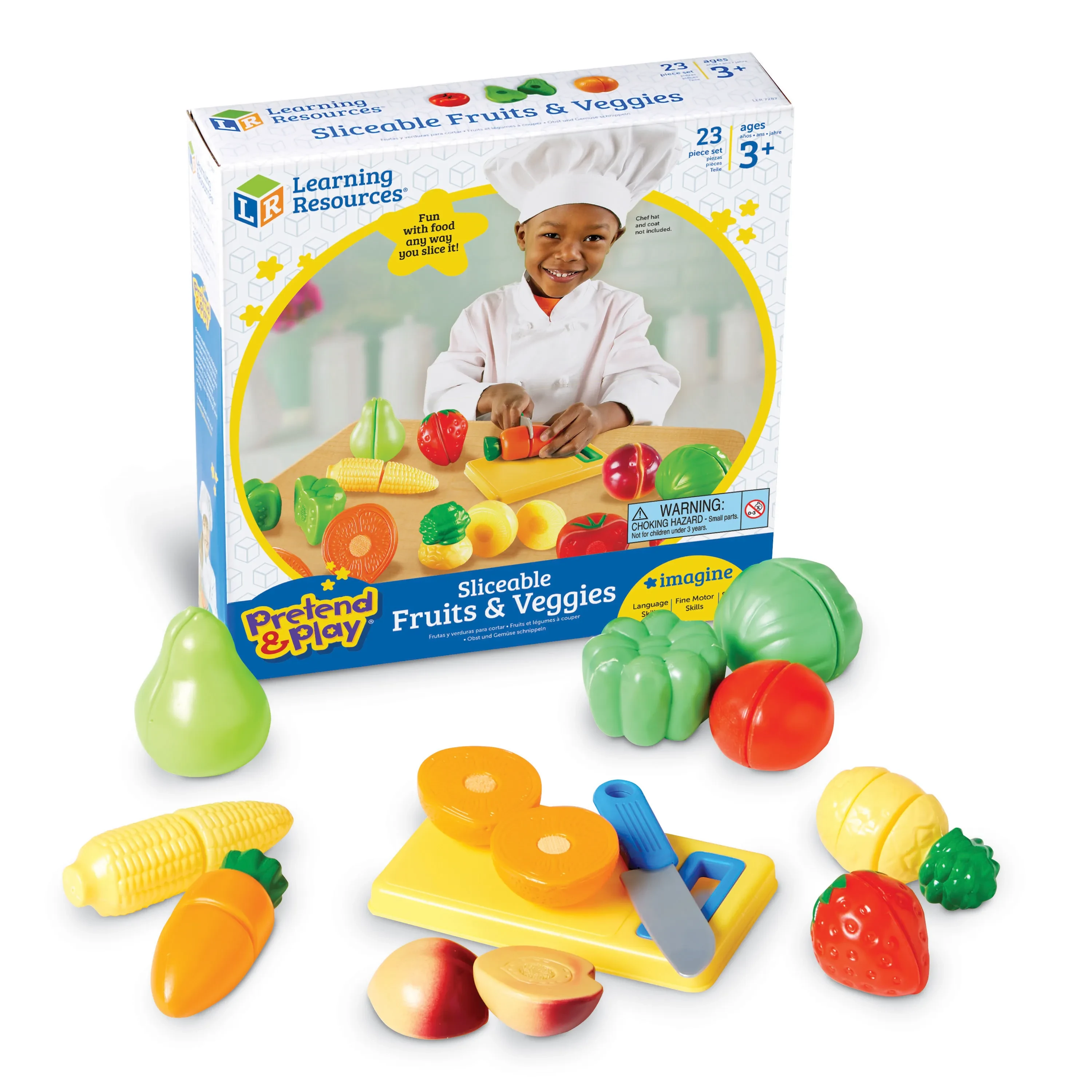 Pretend and Play Sliceable Fruits and Veggies for Educational Food Play