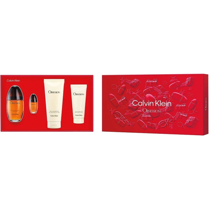 CK Obsession (L) EDP Set 100ml + 15ml + 200ml + 100ml – Luxury Gift Set Perfumes