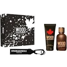 Dsquared2 Wood Pour Homme Perfume (M) EDT 100ml + Shower Gel 100ml + Key Ring