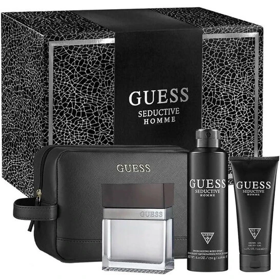 GUESS SEDUCTIVE (M) SET EDT 100ML +SG 100ML+ B/S 226ML+ POUCH PERFUMES