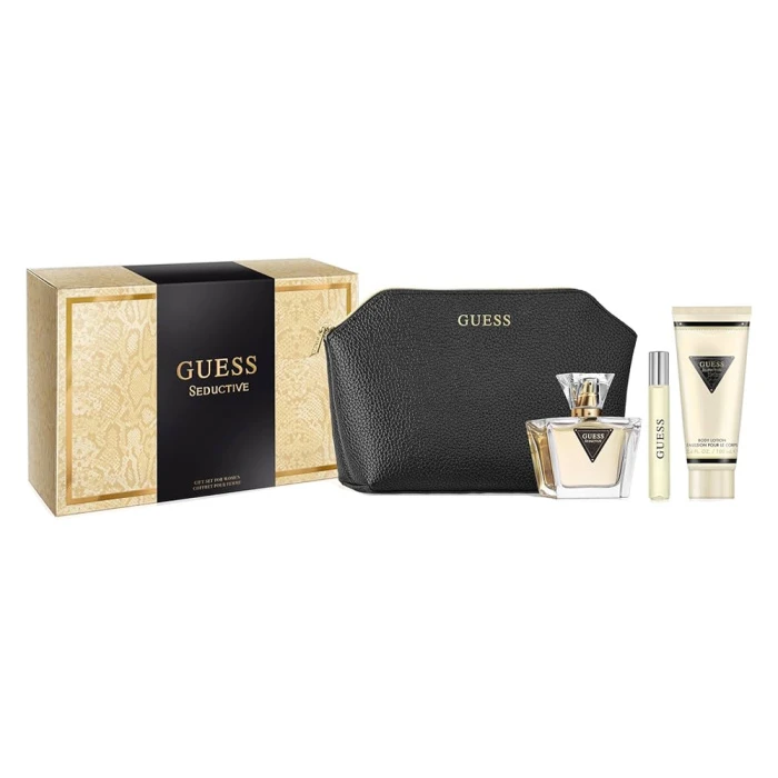GUESS SEDUCTIVE (L) SET EDT 75ML+15+B/L100+POUCHE PERFUMES