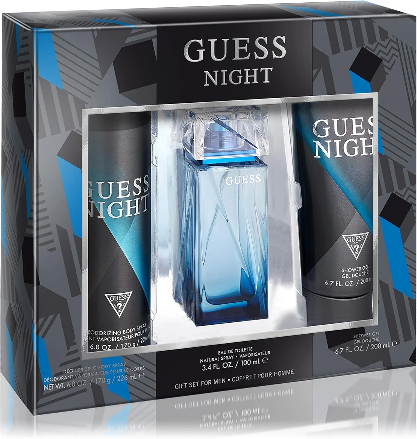 GUESS NIGHT (M) SET EDT 100ML+S/G 200ML+B/S 226ML PERFUMES