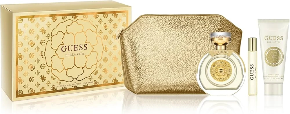 GUESS BELLA VITA PARADISO (L) SET EDT 100ML+EDT 15ML+BL100ML+ POUCH PERFUMES