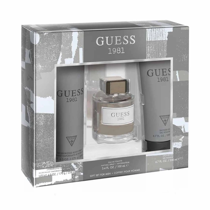 GUESS 1981 (M) SET EDT 100ML+S/G 200ML+B/S 226ML PERFUMES