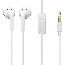 SAMSUNG 3.5MM HALF IN EAR HANDS FREE WIRED EAR PHONE WHITE