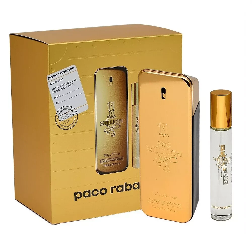 PR 1 MILLION (M) SET EDT 100+20ML TRAVEL PERFUMES