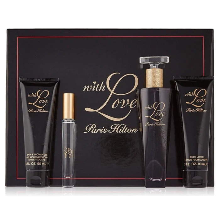 PARIS HILTON WITH LOVE (L)SET EDP100M+6+B/L90+90S/G PERFUMES