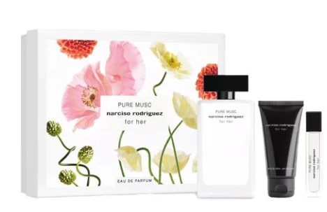 NARCISO RODRIGUEZ PURE MUSC (L) SET EDP 100ML+B/L50 + 10ML PERFUMES