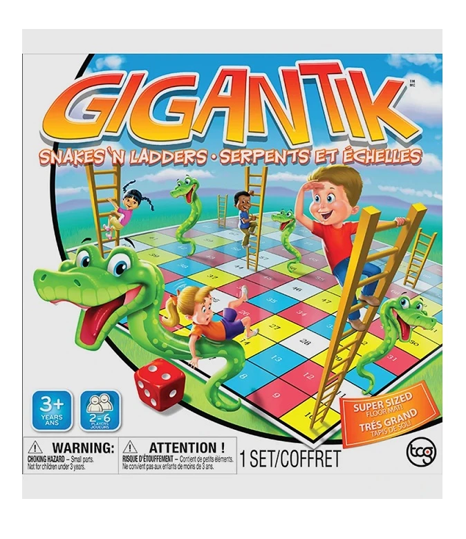 Premium Wooden Snakes and Ladders Classic Board Game for Family Fun