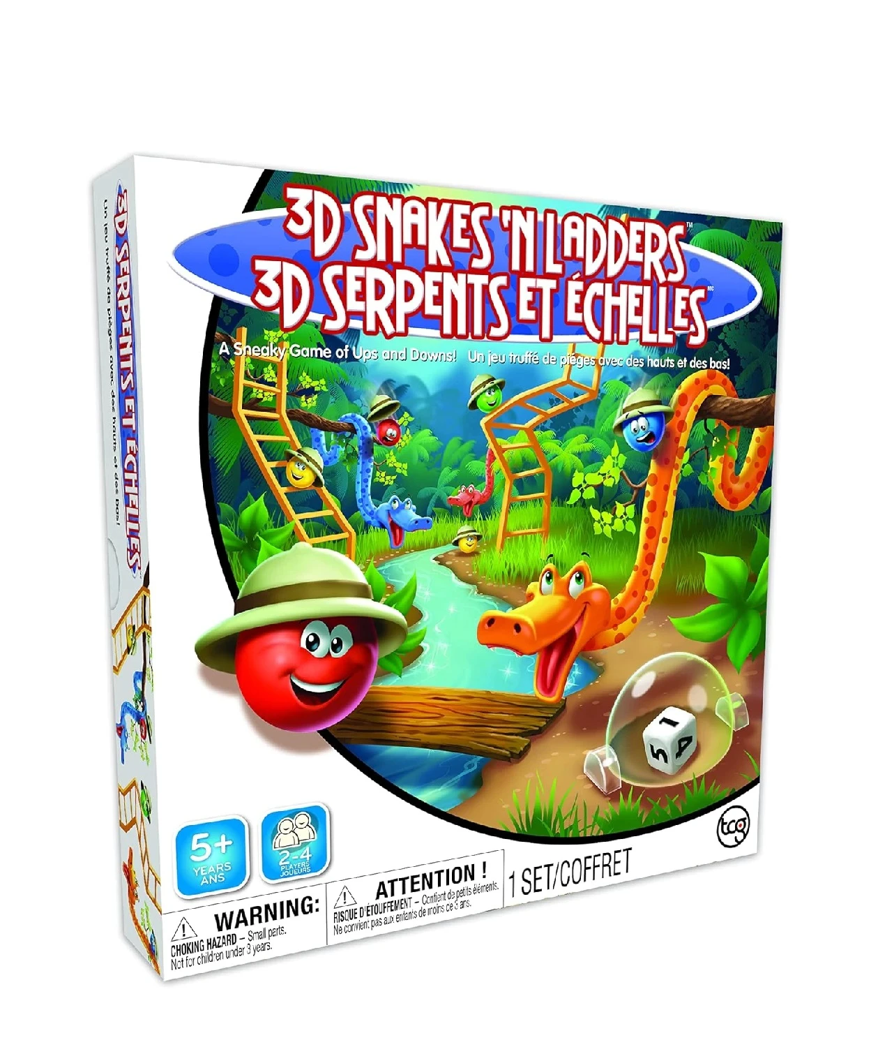 3D Snakes and Ladders Game Set Unique 3D Design for Family Fun