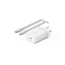 25W USB-C Wall Charger with Lightning Cable - Sleek Design by Belkin