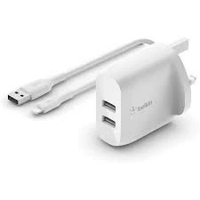 24W Dual USB Wall Charger for Phones & Tablets - Belkin