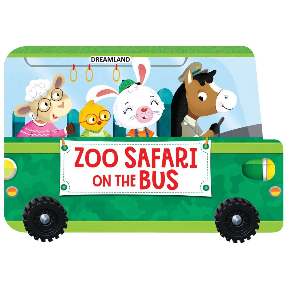 ZOO SAFARI ON THE BUS - BOARD BK WITH WHEELS DREAMLAND BOOKS