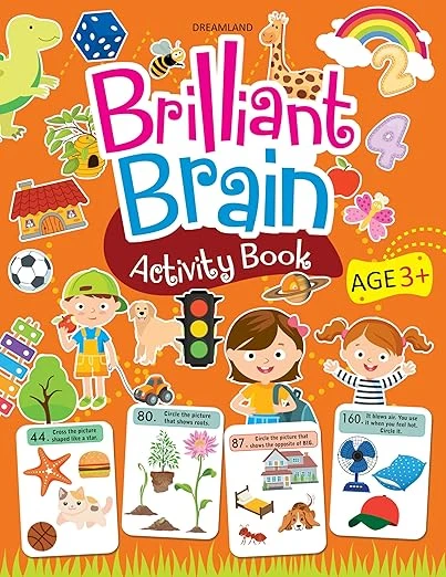 BRILLIANT BRAIN ACTIVITY BOOK(AGE-3+) DREAMLAND BOOKS