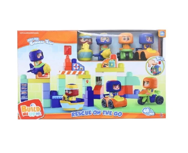 BLOCK MAXI SPIN HEAD FIGURE 4 VEHICLES SET 48 PCS