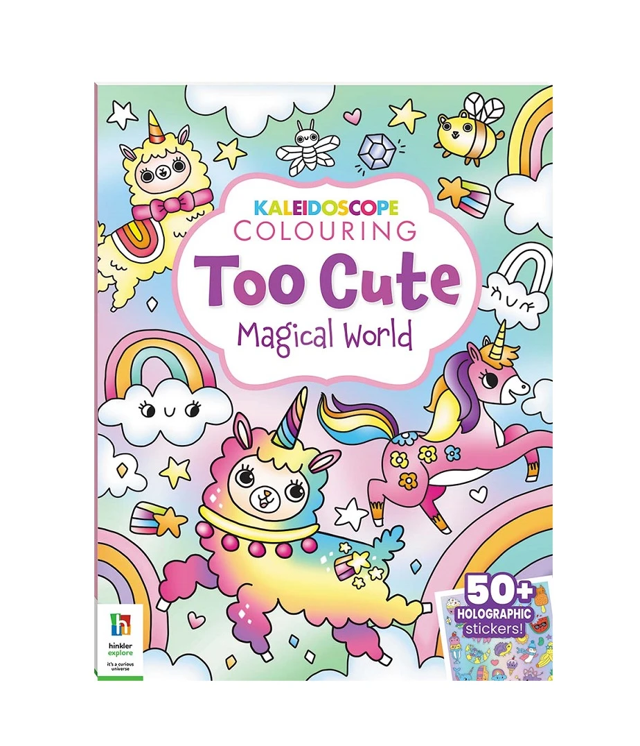 Kaleidoscope Sticker Colouring: Too Cute Magical World