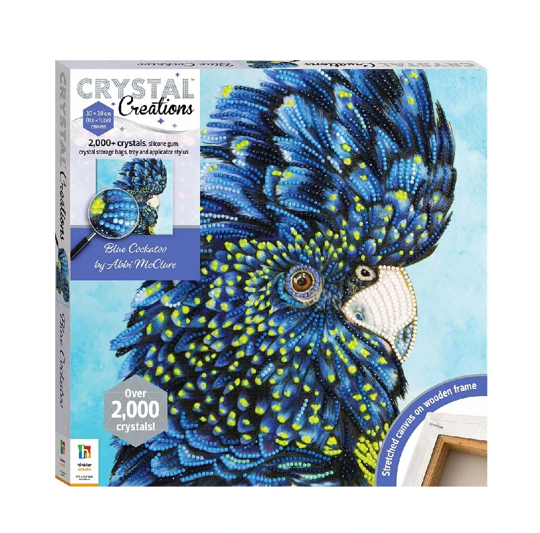 Crystal Creations Canvas: Blue Cockatoo