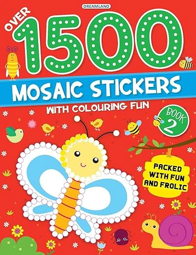 1500 MOSAIC STICKERS - 2 DREAMLAND BOOKS