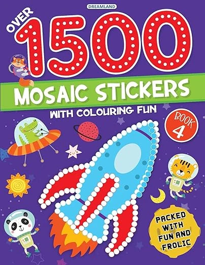 1500 MOSAIC STICKERS - 4 DREAMLAND BOOKS