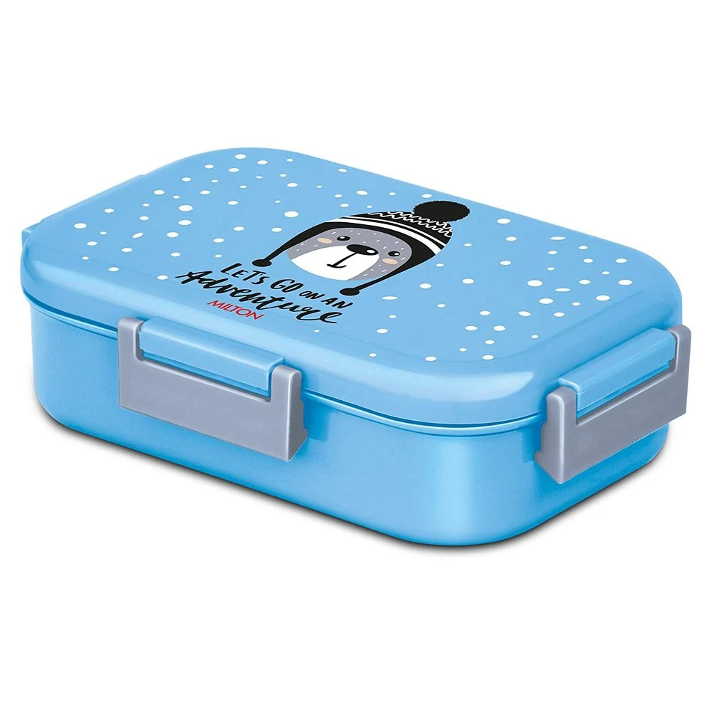Panda Blue Flat Stainless Steel Lunch Container – 700ml Capacity