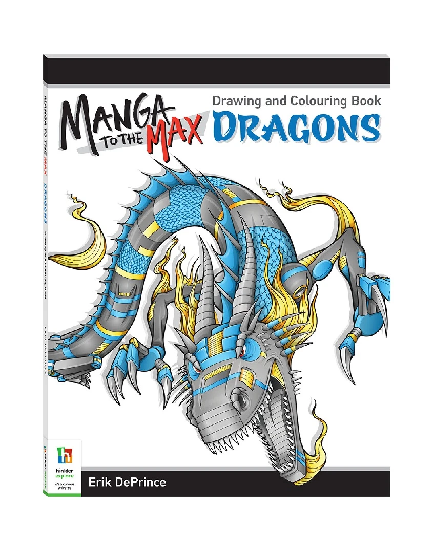 Manga to the Max Drawing and Colouring Book: Dragons