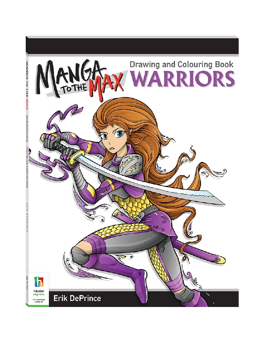 Manga to the Max Drawing and Colouring Book: Warriors