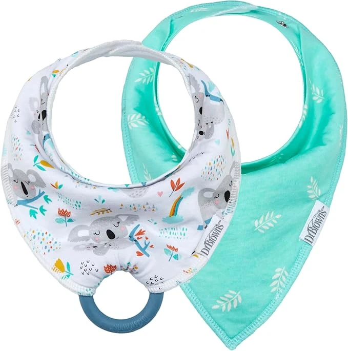 Reversible 2in1 Teething Bib - Stars and Strips - Navy Blue