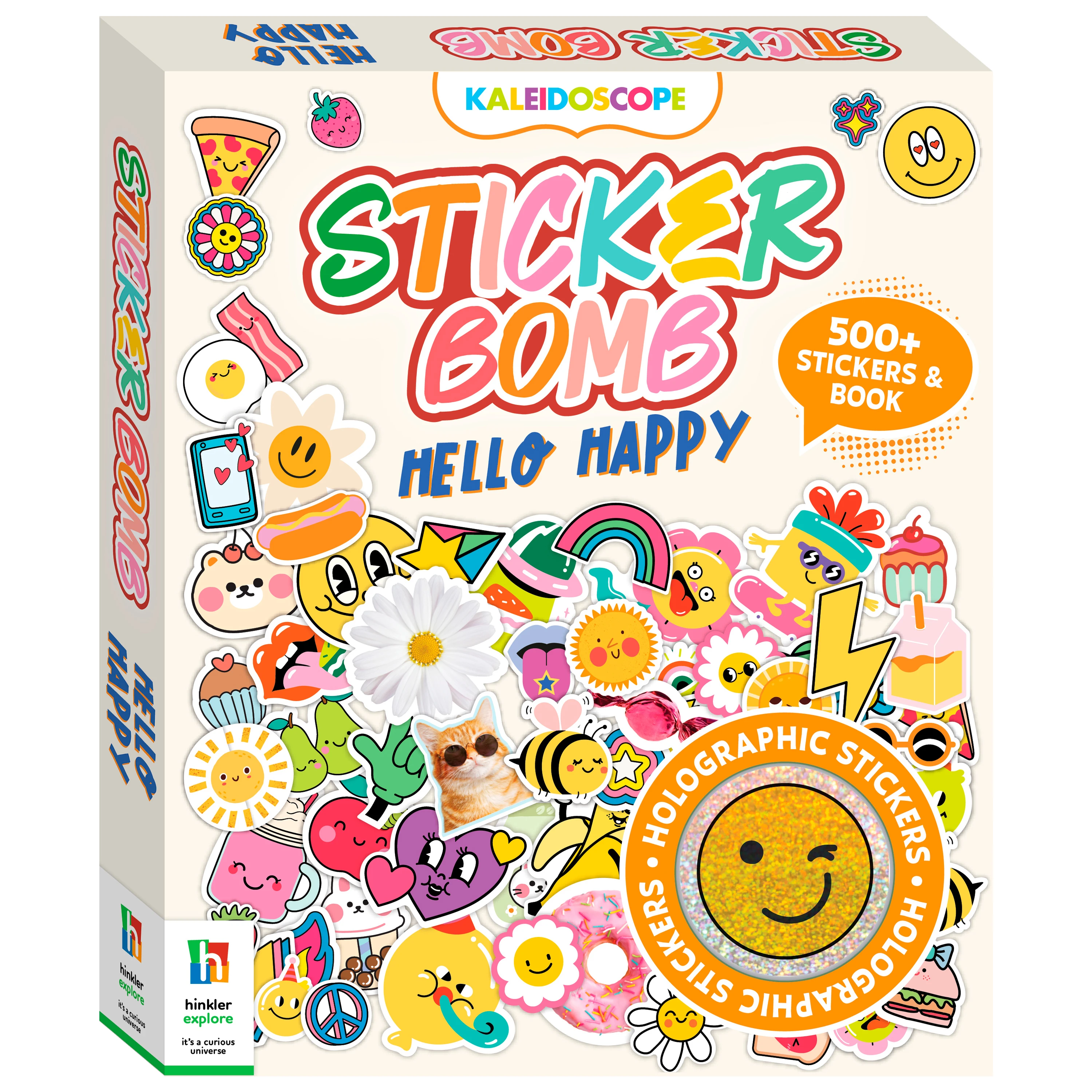 Kaleidoscope Sticker Bomb Hello Happy