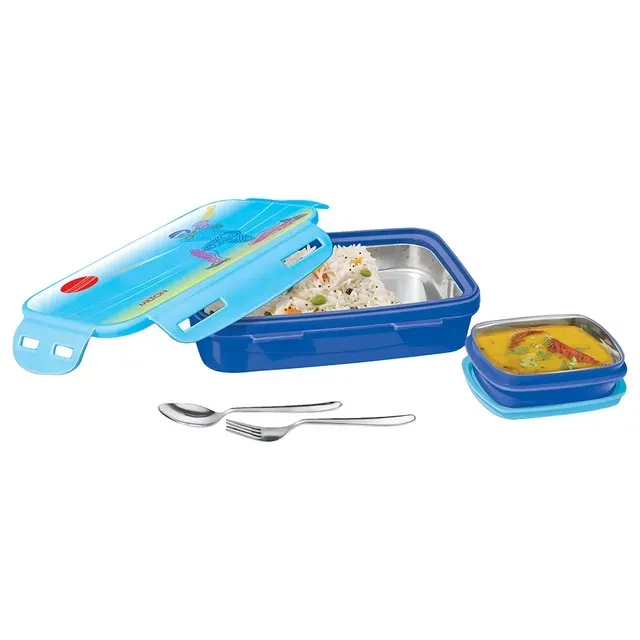 Steely Deluxe Insulated Kids Lunch Box – 400ml, Dark Blue