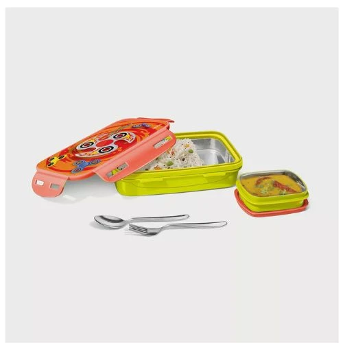 Steely Deluxe Insulated Kids Lunch Box – 400ml, Green