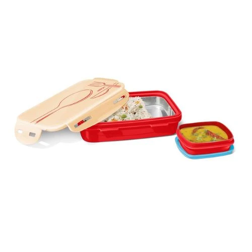 Steely Kids Lunch Box, 500ml, Red