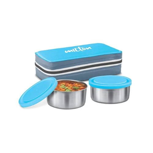 Milton Mini Lunch Box Insulated Tiffin 560ml Set of 2 Blue