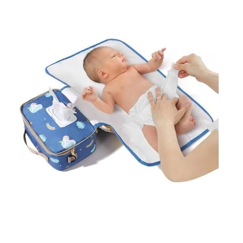 Sunveno Diaper Changing Clutch w / t Mat - Unicorn Blue