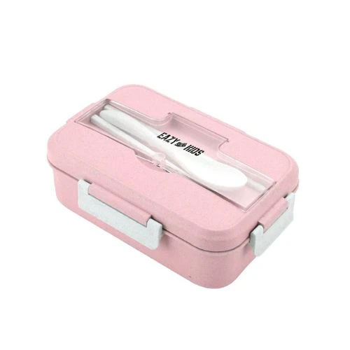 Wheat Straw Leakproof Eco Bento Lunch Box - Pink (1000ml)