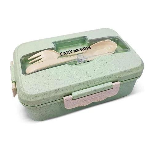 Wheat Straw Leakproof Eco Bento Lunch Box - Green (1000ml)