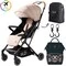 Travel Lite Stroller - Khaki by Teknum + Diaper Bag with USB - Black Embroidery