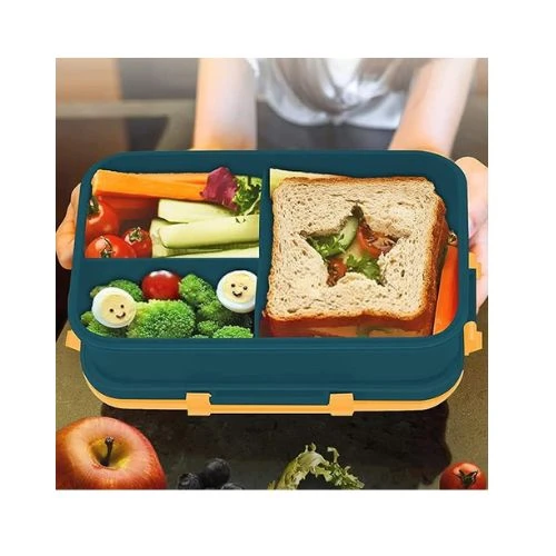 Wheat Straw Leakproof Eco - Friendly Bento Lunch Box - Blue (1500ml)