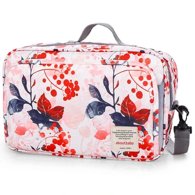 Baby Diaper Changing Clutch Kit - Floral Pink by Little Story