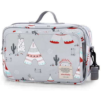Baby Diaper Changing Clutch Kit - Polar Bear Grey by Little Story