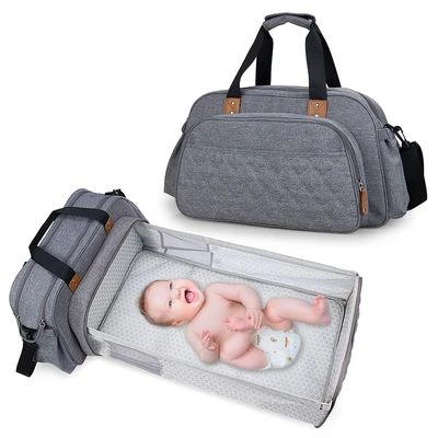 Grey Bed in a Bag Quilted by Little Story