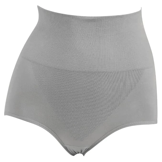High Waist Maternity Belly Support Cotton Panties - Grey