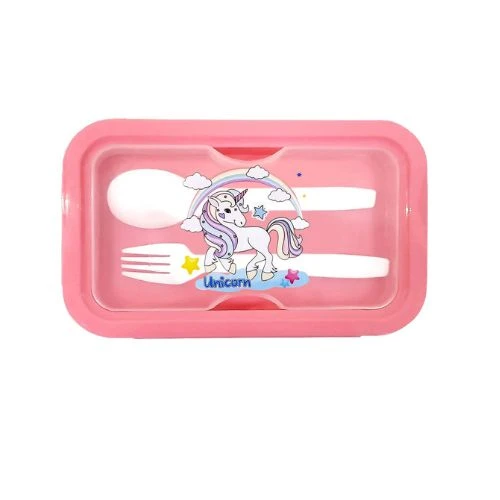 Unicorn Snack Box with Spoon & Fork Beauty