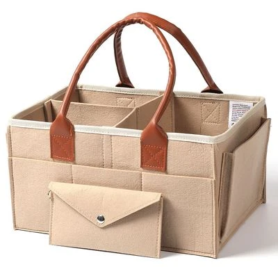 Diaper Caddy + Travel Pouch Medium - Ivory by Little Story