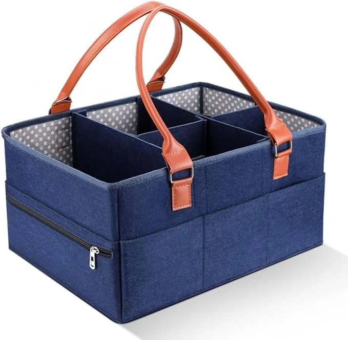 Premium Diaper Caddy - Blue by Little Story