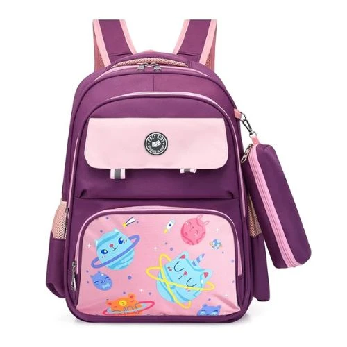 Unicorn Planet school bag w / t Pencil Case - Purple