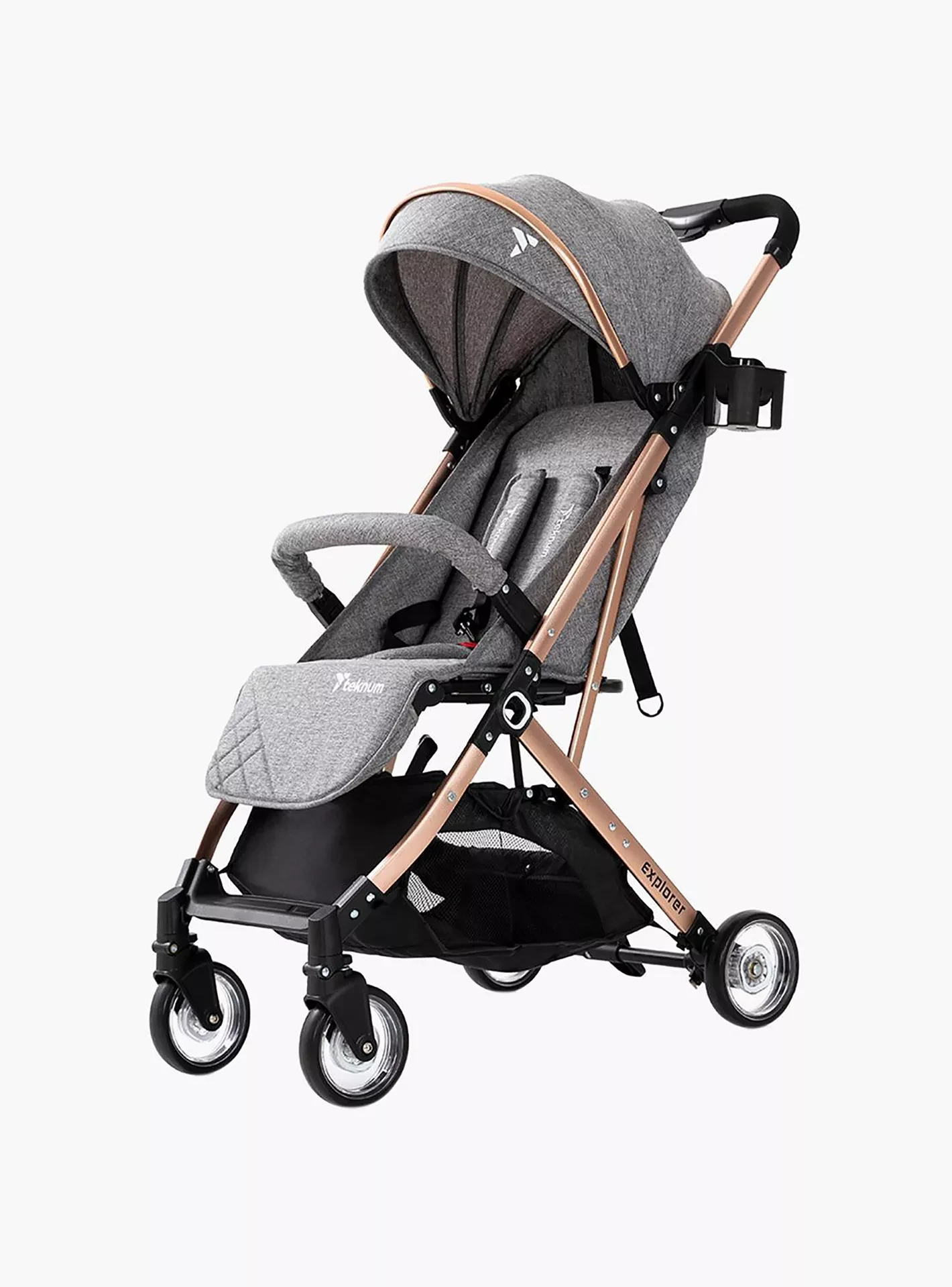 Explorer Travel Stroller - Melange Grey by Teknum