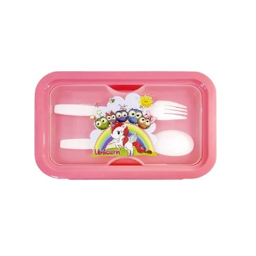 Unicorn Snack Box for Kids with Spoon & Fork – Eazy Kids