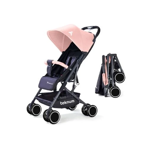 Portable Pink Baby Stroller – Yoga Lite by Teknum
