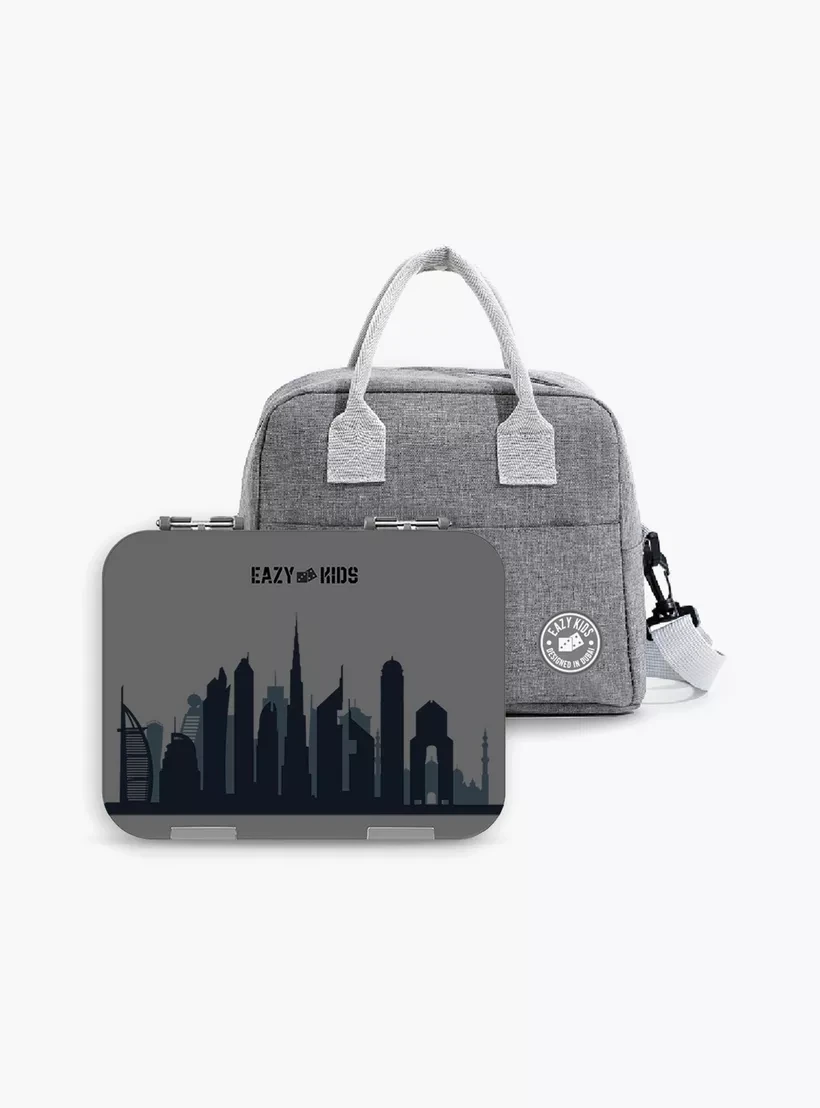6 & 4 Convertible Bento Lunch Box - Skyline Grey