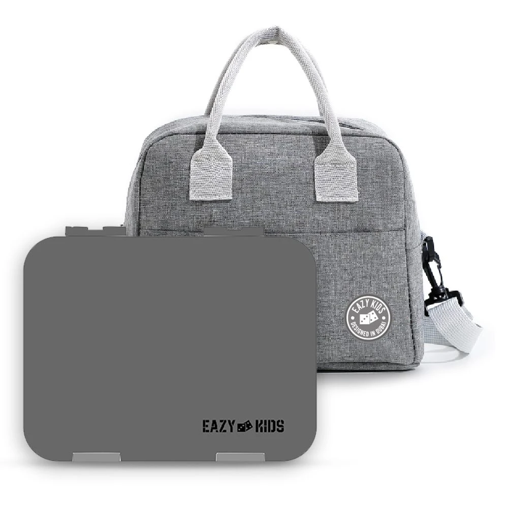 6 & 4 Convertible Bento Lunch Box - Grey